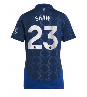 Manchester United Luke Shaw #23 Replika Udebanetrøje Dame 2024-25 Kortærmet